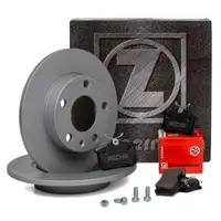 ZIMMERMANN Brake Discs + Brake Pads for AUDI A4 8E B6 PR-1KD (Rear)