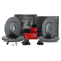 ZIMMERMANN Brake Discs + Pads + Wako for AUDI S3 8V VW Golf 7 GTI R (front + rear)