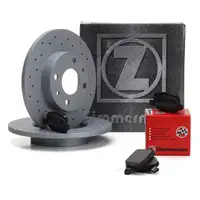 ZIMMERMANN Brake Discs + Brake Pads for ABARTH 500/C 595/695 (Rear)