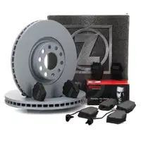 ZIMMERMANN Brake Discs + BREMBO Pads + Wako for AUDI A6 4B C5 4.2/S6 (front)