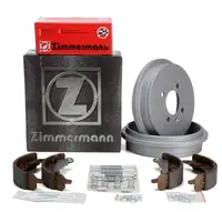 ZIMMERMANN Bremstrommeln + Backen f&uuml;r VW Polo 6N2 Lupo SEAT Arosa Mii SKODA Citigo hinten