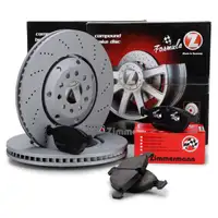 Zimmermann FORMULA Z Bremsscheiben + Bremsbel&auml;ge f&uuml;r AUDI RS4 B8 PR-1LJ vorne