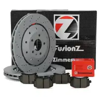 Zimmermann FORMULA Z Brake Discs + Brake Pads for AUDI RS6 C6 PR-1KJ (Rear)