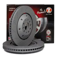 Zimmermann FORMULA Z Bremsscheiben Satz f&uuml;r AUDI RS6 C5 450/480PS PR-1LP vorne