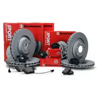 Zimmermann SPORT Brake Discs + Brake Pads for AUDI A6 4F C6 (Front + Rear)
