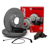 Zimmermann SPORT brake discs + Pads + Wako for BMW 3 Series E36 318-328i 325td/tds Z3 (Front)