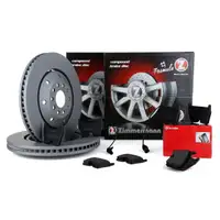 Zimmermann FORMULA Z Bremsscheiben + BREMBO Bel&auml;ge + Wako f&uuml;r AUDI RS6 C5 PR-1LJ vorne