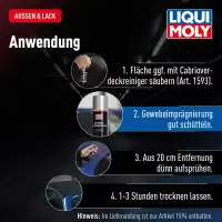 LIQUI MOLY 1594 Gewebeimprägnierung Universalimprägnierer Cabrio Verdeck Cabriodach 400ml