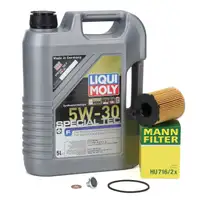 5L LIQUI MOLY SPECIAL TEC F 5W30 Motor&ouml;l + MANN &Ouml;lfilter f&uuml;r FORD PSA VOLVO 1.4/1.5/1.6 D