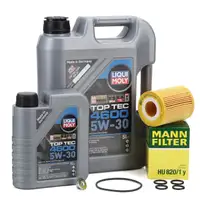6L LIQUI MOLY TOP TEC 4600 5W-30 Motor&ouml;l + MANN &Ouml;lfilter f&uuml;r OPEL Astra H B 1.7 CDTI