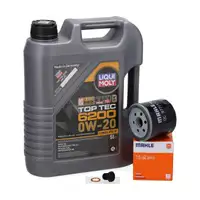 5L LIQUI MOLY 0W20 Motor&ouml;l + MAHLE &Ouml;lfilter f&uuml;r VW Golf 7 8 Passat B8 Polo Up 1.0-1.5 TSI