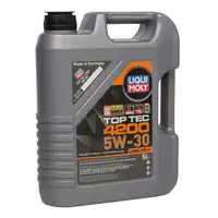 5L LIQUI MOLY 3707 TOP TEC 4200 5W30 NEW GEN Motoröl + MANN Ölfilter AUDI VW 1.6/2.0 TDI