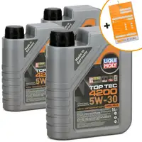 3L LIQUI MOLY 3706 TOP TEC 4200 5W30 Motoröl NEW GEN für VW 504.00 507.00 BMW LL-04