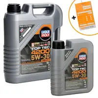 6L 6 Liter LIQUI MOLY TOP TEC 4200 5W30 Motoröl NEW GEN für VW 504.00 507.00 BMW LL-04