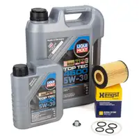 6L LIQUI MOLY 5W-30 Motor&ouml;l + HENGST &Ouml;lfilter f&uuml;r OPEL Astra H J Mokka/10 B 1.7 CDTI