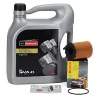 5L MOTORCRAFT A5 5W-30 Motoröl + BOSCH Ölfilter für FORD Fiesta Focus 1.4/1.5/1.6 TDCi