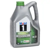6L 6 Liter Mobil 1 ESP X2 0W-20 Motor&ouml;l &Ouml;l dexosD f&uuml;r PORSCHE C20 VW 508/509.00 MB 229.71