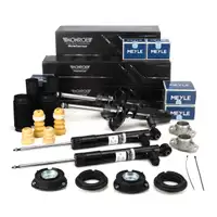 4x MONROE Sto&szlig;d&auml;mpfer + Staubschutz + Domlager f&uuml;r VW Golf 7 SEAT Leon 5F vorne + hinten