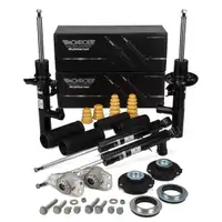 4x MONROE shock absorbers + dust covers + strut bearings for VW Passat B7 (front and rear)