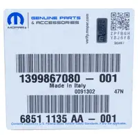 ORIGINAL Fiat Citroen Peugeot MOPAR Luftfiltergeh&auml;use + Luftfilter Ducato Jumper 2 Boxer