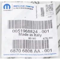 ORIGINAL Fiat MOPAR Dichtung Kofferraum Laderaumklappe 500C bis Bj.10.2014 51968824