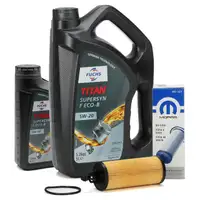 6L FUCHS TITAN SUPERSYN F ECO-B 5W20 Engine Oil + ORIGINAL MOPAR Oil Filter 68191349AC