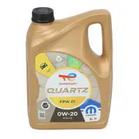 5L 5 Liter ORIGINAL Mopar TOTAL QUARTZ FPW 01 0W-20 Motor&ouml;l ACEA C6 FPW9.55535/01