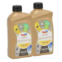 2L 2 Liter ORIGINAL Mopar TOTAL QUARTZ FPW 02 0W-30 Motor&ouml;l ACEA C2 FPW9.55535/02