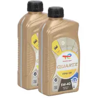 2L 2 Liter ORIGINAL Mopar TOTAL QUARTZ FPW 09 5W-40 Motor&ouml;l ACEA C3 API SN FPW9.5535/09