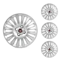 4x ORIGINAL für Fiat MOPAR Radkappe Radblende Blende 15 Zoll Silber Punto Evo 735501291