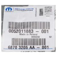 ORIGINAL Fiat Abarth MOPAR Abdeckung T&uuml;r 500 500C 312 500 695/C vorne links 52011883