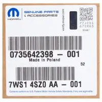 ORIGINAL Fiat MOPAR Zierleiste Sto&szlig;f&auml;nger 500 500C 312 Lounge hinten 735642398