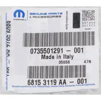 4x ORIGINAL f&uuml;r Fiat MOPAR Radkappe Radblende Blende 15 Zoll Silber Punto Evo 735501291