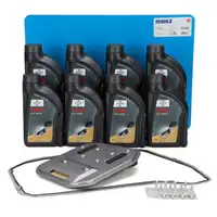 MAHLE Getriebefilter Satz + 8L FUCHS Getriebe&ouml;l f&uuml;r AUDI A4 B8 A5 A6 C7 A7 Q5 8RB 8HP55