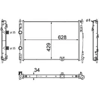 MAHLE CR1076000S K&uuml;hler Motork&uuml;hler f&uuml;r NISSAN Qashqai 1 (J10) 2.0 dCi 150 PS
