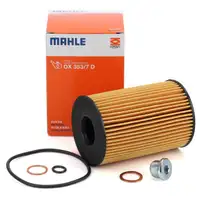 MAHLE OX353/7D Oil Filter + Screw for BMW F10/11, F90, F12/13, F01-04, G14-16, X5, X6, N63, S63