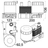 MAHLE CLC191000S &Ouml;lfiltergeh&auml;use + &Ouml;lk&uuml;hler + Filter f&uuml;r FORD Fiesta 4 Focus 1 1.8D