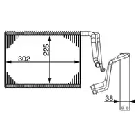 MAHLE AE143000S Verdampfer Klimaanlage f&uuml;r BMW 1er F20/21 2er F22/23 3er F30-34 4er F32-36