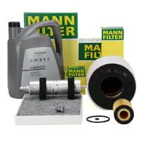 MANN Filterset 4-tlg + 5L ORIGINAL 0W30 Motor&ouml;l f&uuml;r AUDI A4 B9 A5 F5 Q5 FY 2.0-40 TDI