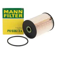 MANN PU936/3X Kraftstofffilter Diesel f&uuml;r VW GOLF 5 6 AUDI LEON OCTAVIA 2 1.6-2.0 TDI