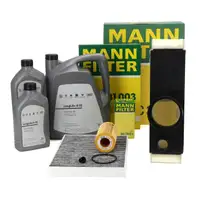 MANN Filterset 3-tlg + 7L ORIGINAL 0W30 Motor&ouml;l f&uuml;r AUDI Q7 Q8 4M VW Touareg CR 3.0 TDI