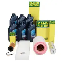 MANN 4-piece filter set + 6L ORIGINAL 5W30 engine oil for MINI R56, R55, R57, R58, R60, R61, R59, N47