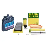 MANN 4-piece filter set + 6L ORIGINAL 5W30 engine oil for BMW 3 Series E90-93 316d 320d (March 2010) N47