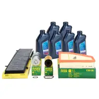 MANN Filterset 4-tlg + 6L ORIGINAL 5W30 Motor&ouml;l f&uuml;r BMW 3er E90-93 316d 320d 02.2010 N47