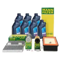 MANN Filterset 4-tlg + 7L ORIGINAL 5W30 Motor&ouml;l f&uuml;r BMW X3 F25 X4 F26 30d 35d N57