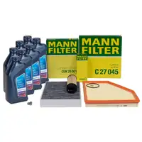 MANN Filterset + 7L ORIGINAL 5W30 Motor&ouml;l f&uuml;r BMW F20/21 M140i F22/23 M240i F30-34 B58