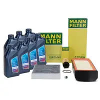 MANN Filterset 3-tlg + 7L ORIGINAL 5W30 Motoröl für BMW F30-34 330d 335d 430d 435d N57