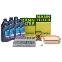 MANN Filterset + 7L ORIGINAL 5W30 Motor&ouml;l f&uuml;r BMW 5er F10 F11 523-530i 7er 730i N52 N53