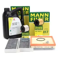 MANN Filterset 4-tlg + 5L ORIGINAL 0W30 Motor&ouml;l f&uuml;r CITROEN OPEL PEUGEOT 1.6 DIESEL