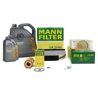 MANN 3-piece filter set + 7L ORIGINAL 5W30 engine oil for MERCEDES W204, C218, W212, X204, OM651